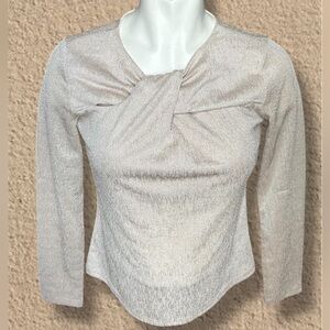 June & Hudson Shimmering Cream Blouse